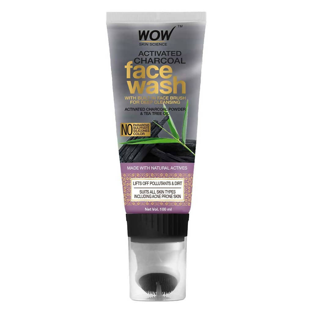 Wow Skin Science Activated Charcoal Face Wash Gel | Grocsy