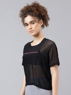 MKH Typography Printed Relaxed Fit Sheer Dri-FIT T-shirt | Grocsy