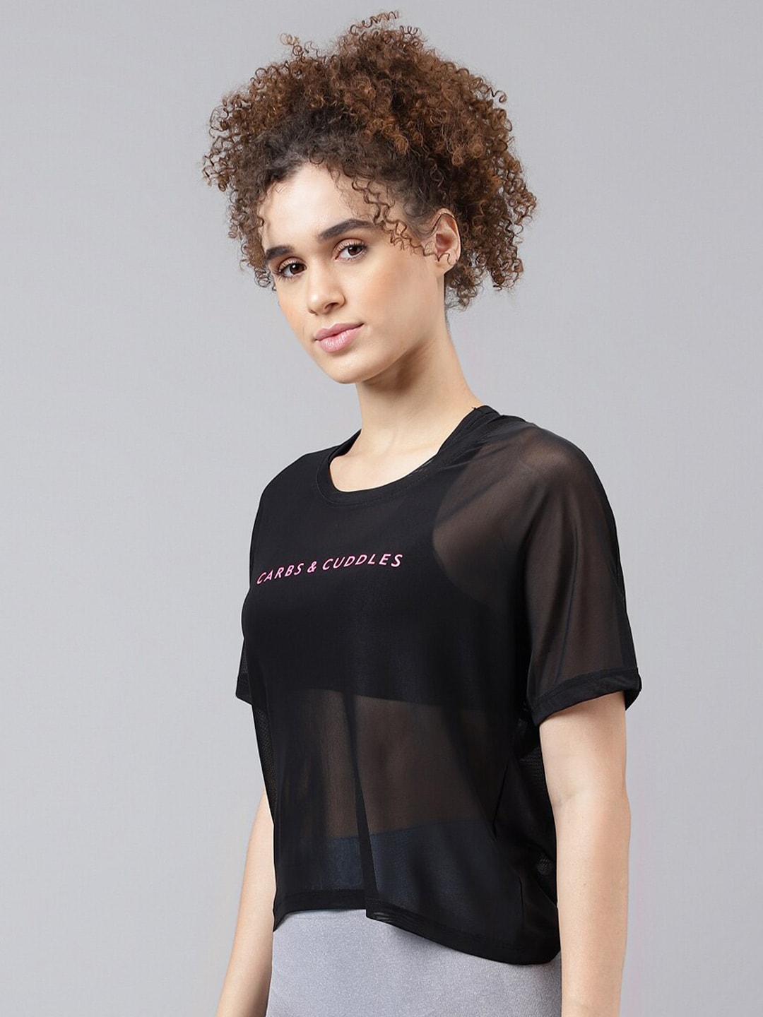 MKH Typography Printed Relaxed Fit Sheer Dri-FIT T-shirt | Grocsy