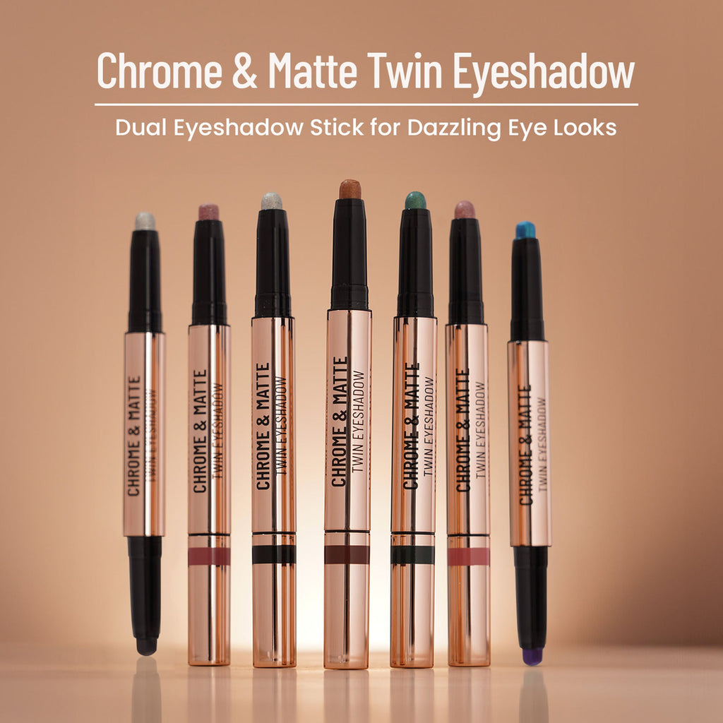 Swiss Beauty Chrome & Matte Twin Eyeshadow - 01 Night Skies | Grocsy