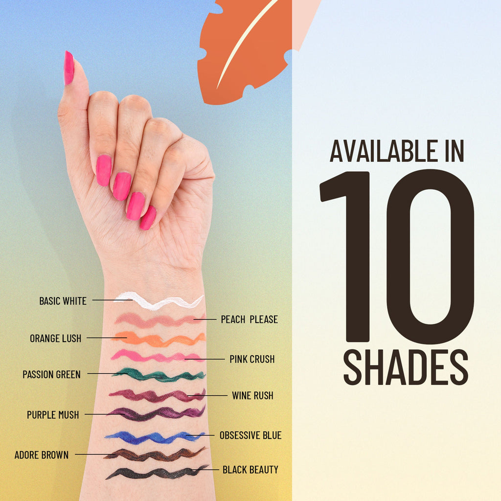Swiss Beauty Colour Me Bright Sketch Eyeliner - 01 Basic White | Grocsy
