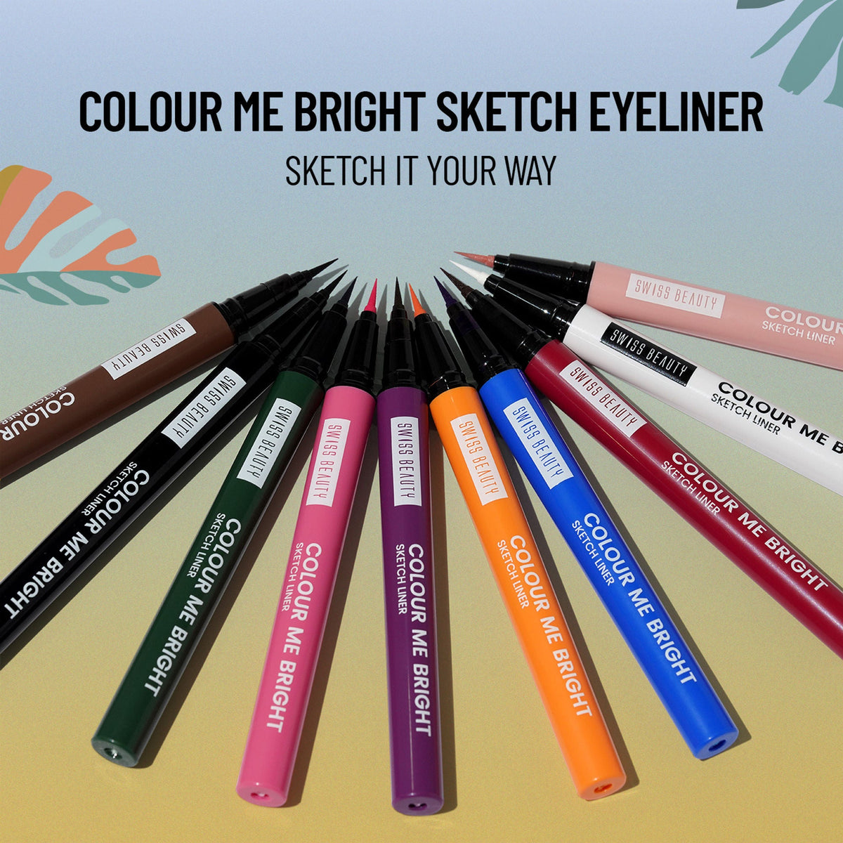 Swiss Beauty Colour Me Bright Sketch Eyeliner - 03 Orange Lush | Grocsy