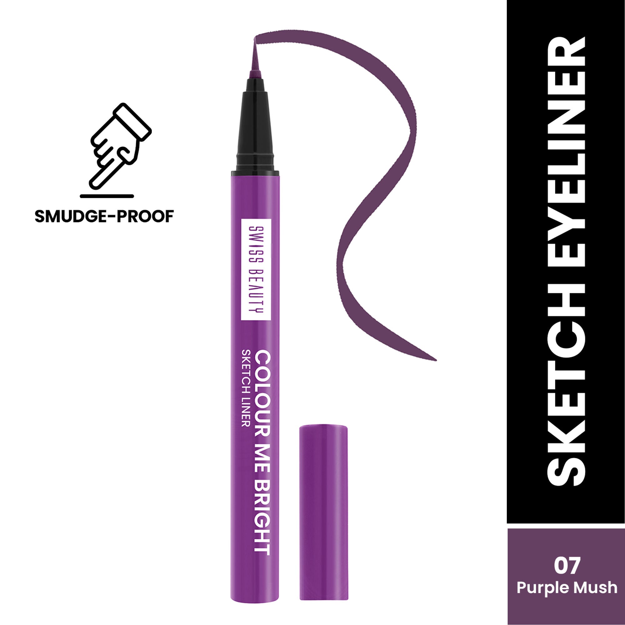 Swiss Beauty Colour Me Bright Sketch Eyeliner - 07 Purple Mush | Grocsy
