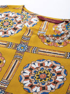 Sangria Women Ethnic Motifs Printed Kurta with Trousers | Grocsy