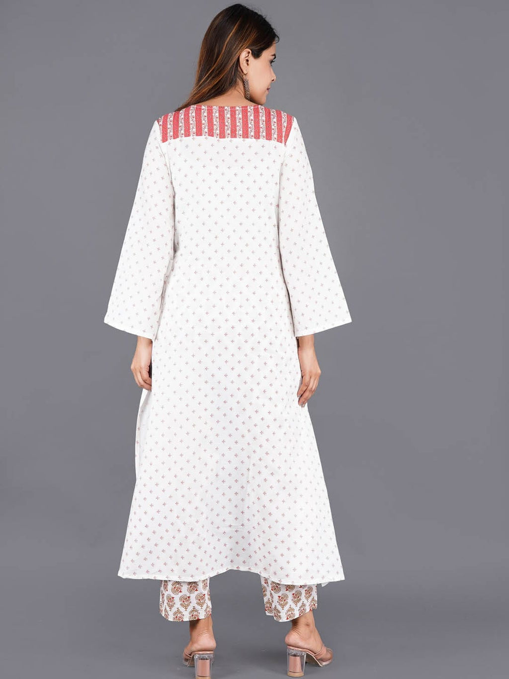 HERE&NOW Women Ethnic Motifs Flared Sleeves Indie Prints Kurta | Grocsy