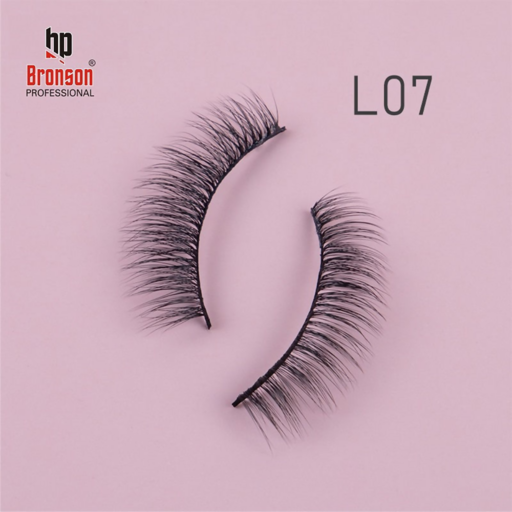Bronson Professional Eyelash Set 3d False Long And Natural Eye Makeup - L07 | Grocsy