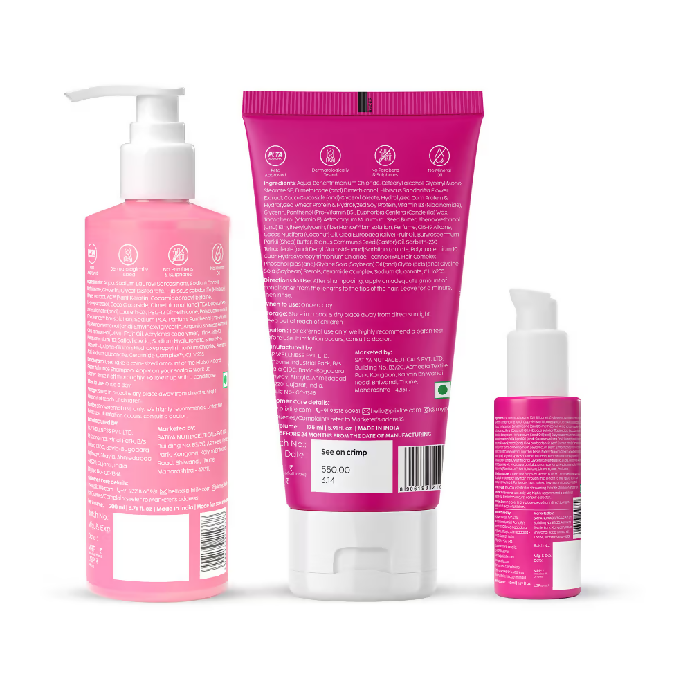 PLIX The Plant Fix Hibiscus Frizz Control Hair Combo | Grocsy