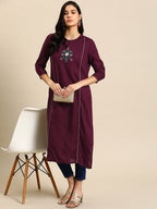 All About You Women Floral Embroidered Kurta | Grocsy