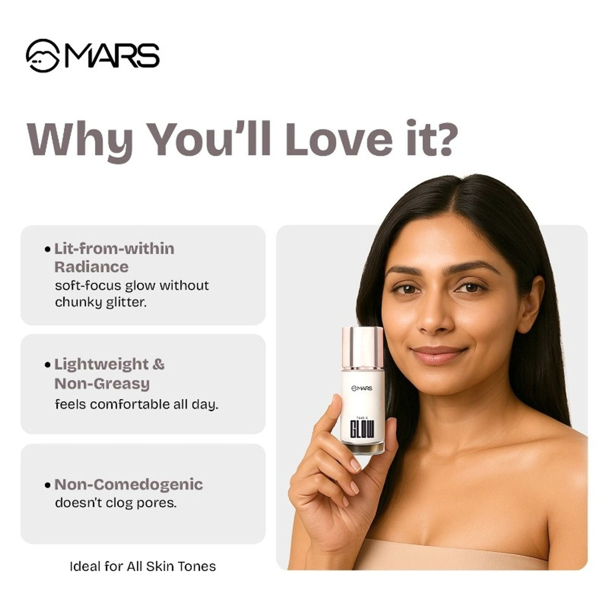 MARS Cosmetics Take A Glow Illuminating Primer - Moon Glow | Grocsy