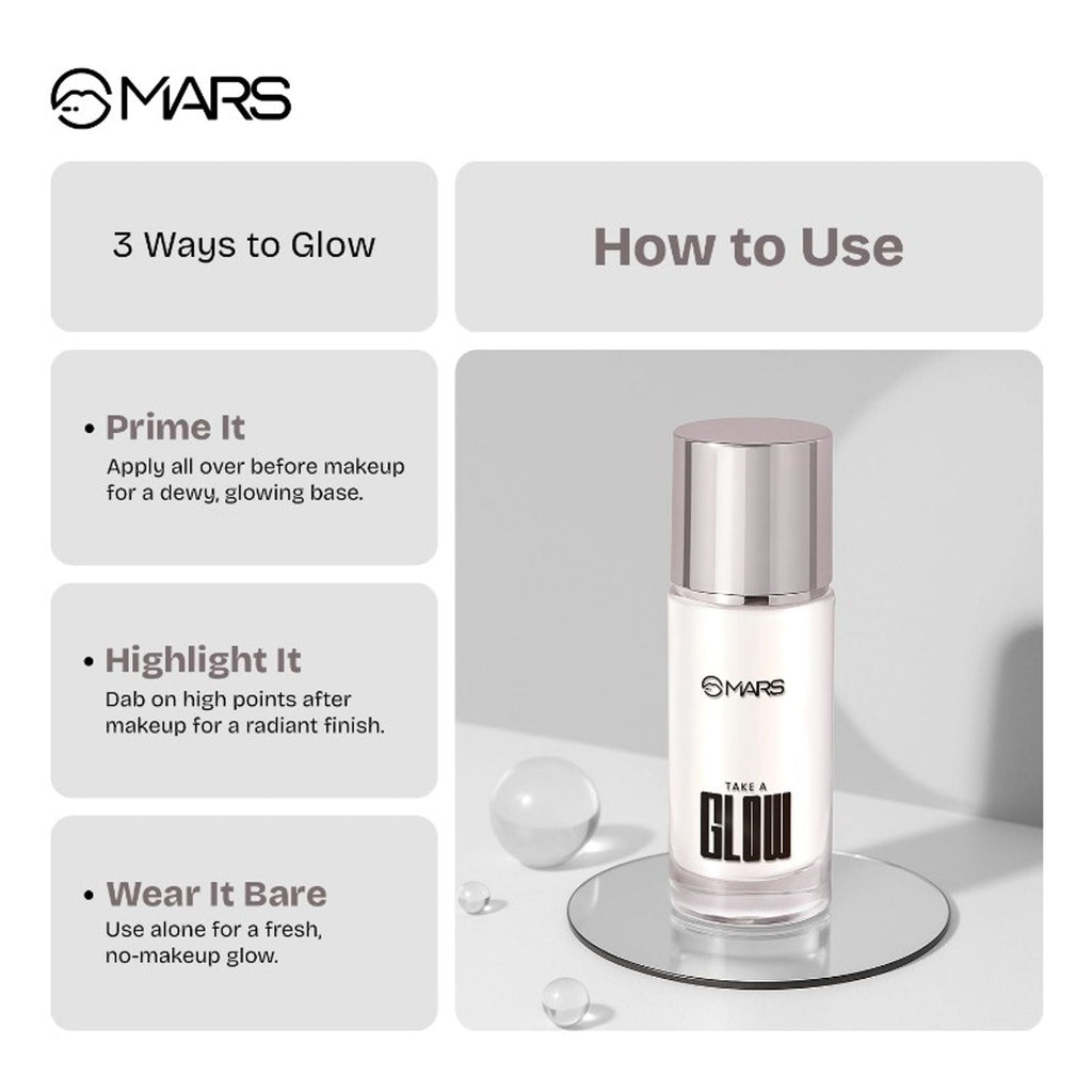 MARS Cosmetics Take A Glow Illuminating Primer - Light Beam | Grocsy