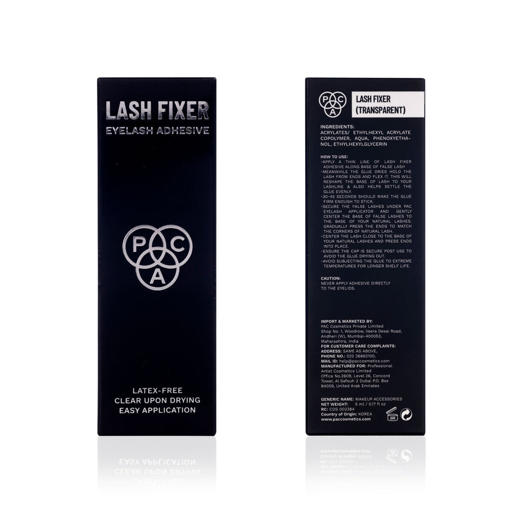 PAC Studio Lash Fixer Eyelash Adhesive Transparent - 24H Hold, Quick Drying, Waterproof, Ultra Thin Brush | Grocsy