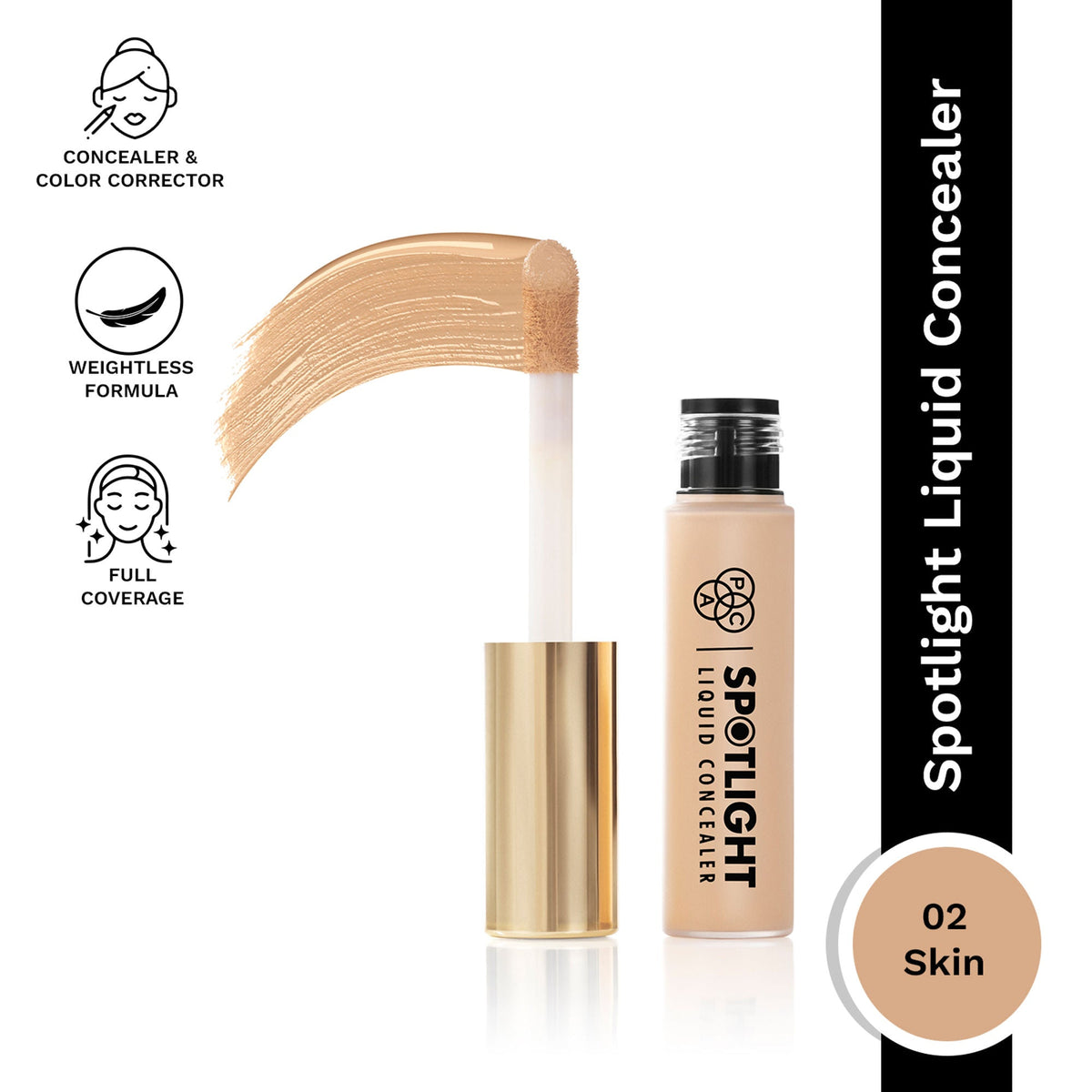 PAC Studio Spotlight Liquid Concealer - 02 Skin | Grocsy