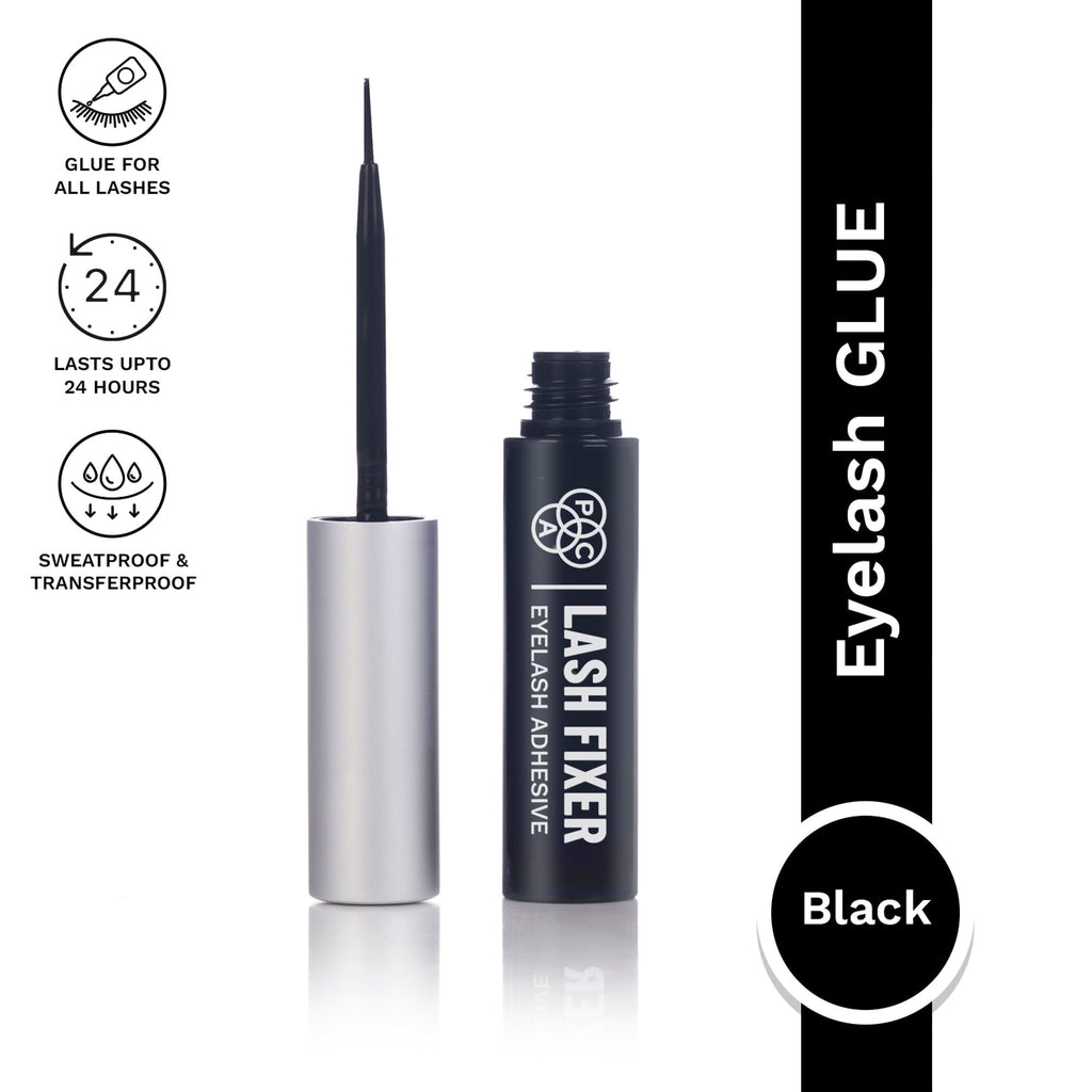 PAC Studio Lash Fixer Eyelash Adhesive Black - 24H Hold, Quick Drying, Waterproof, Ultra Thin Brush | Grocsy