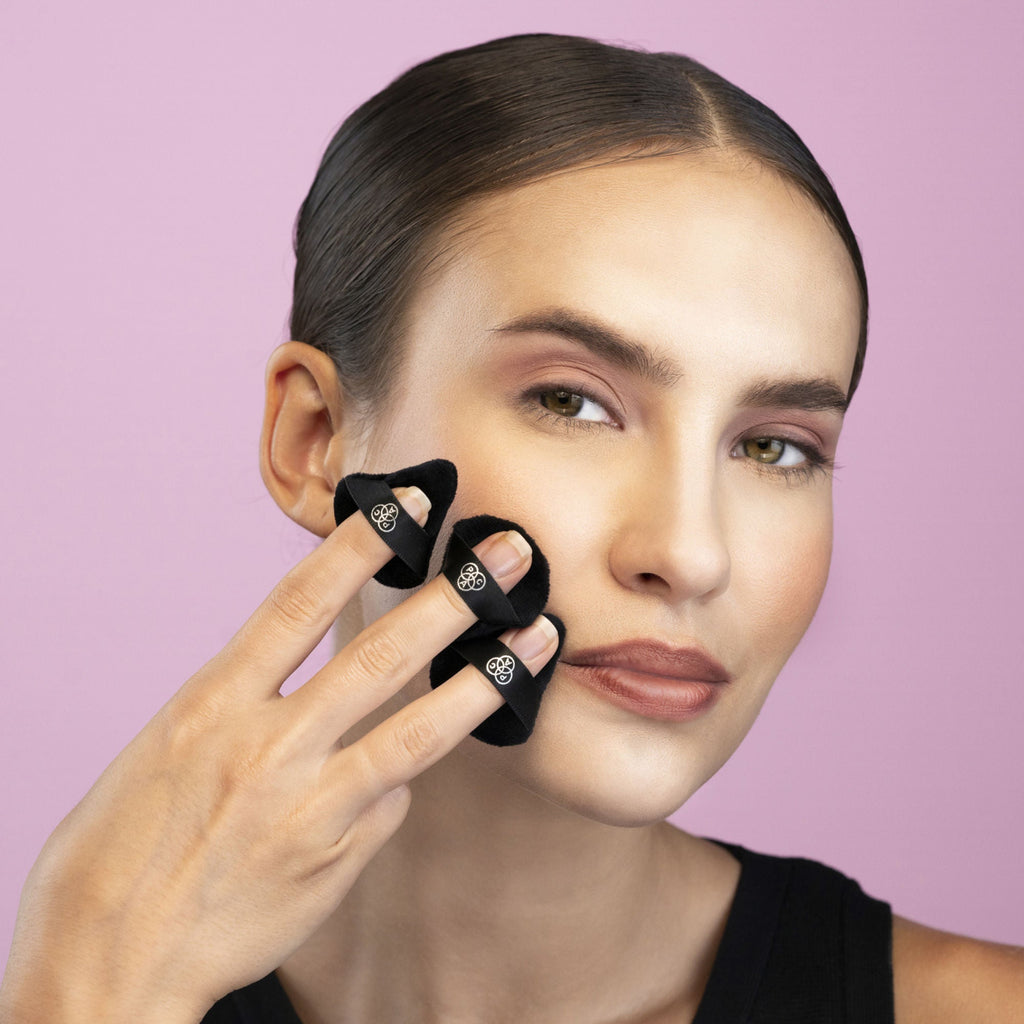 PAC Studio Pizza Puff Black Mini - 99% Soft Natural Cotton, Ideal for Under Eyes & Precise Application | Grocsy