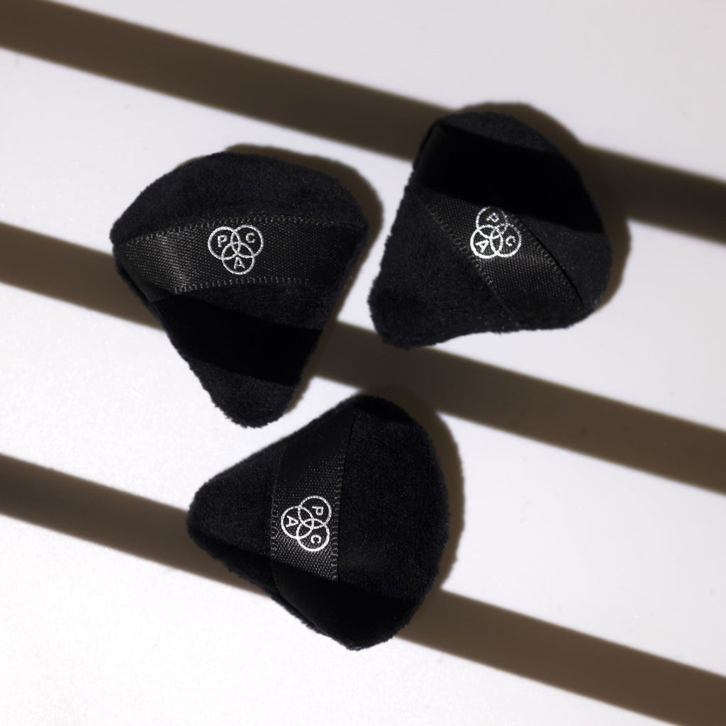 PAC Studio Pizza Puff Black Mini - 99% Soft Natural Cotton, Ideal for Under Eyes & Precise Application | Grocsy