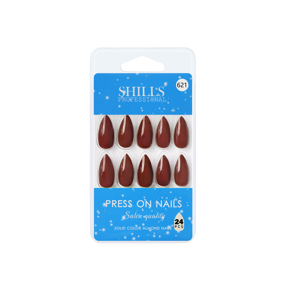 Shills Professional Reusable Press On Nails Almond - SPN621 | Grocsy