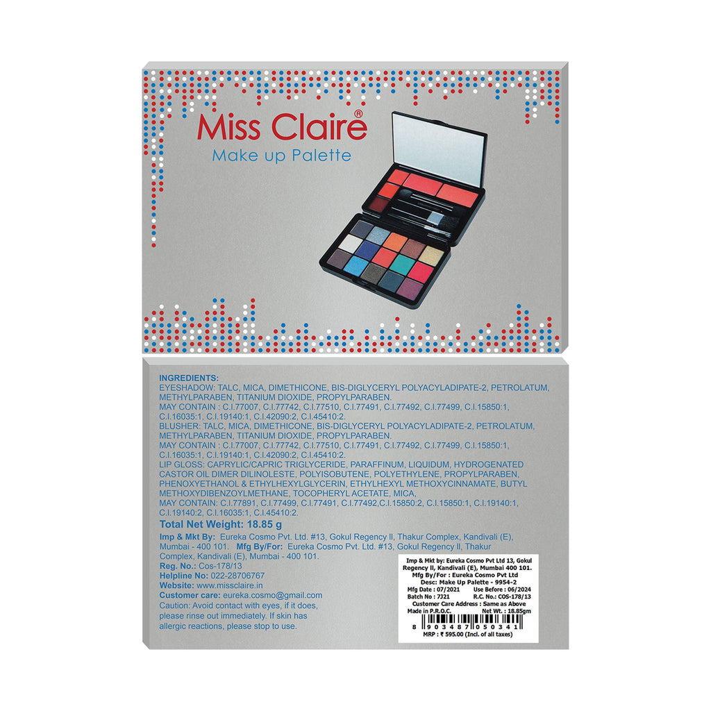 Miss Claire Make Up Palette 9954-2 (Make Up Kit) | Grocsy