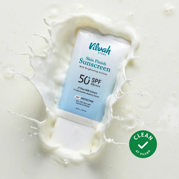 Vilvah Store Skin Finish Sunscreen SPF 50 PA++++ | Grocsy