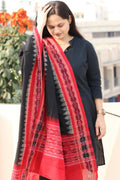 Earthyweaves Black Sambalpuri Dupatta | Grocsy