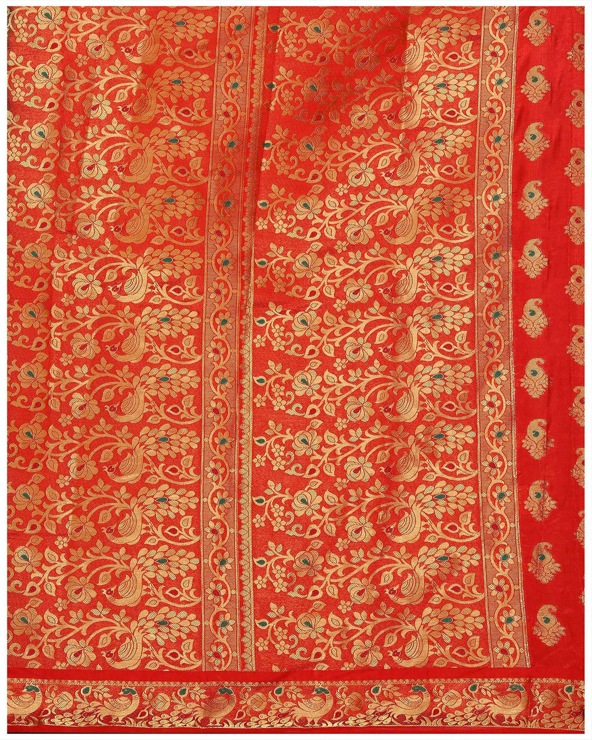 Mimosa Women's Green Kanchipuram Art Silk Saree | Grocsy