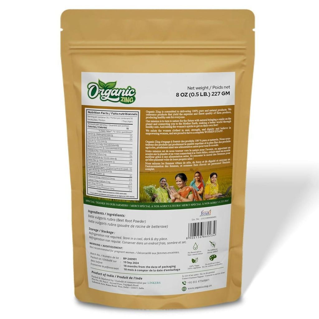 Organic Zing Organic Beetroot Powder | Grocsy