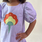 ArthLife Lavender Flower Patch Casual Dress | Grocsy