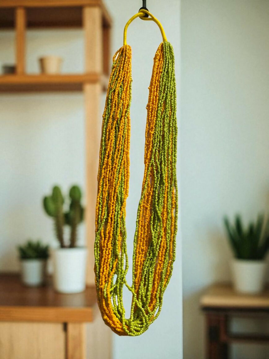 Inhanns Rangsaaz 20-Layer Luxe Long Beaded Only Necklace - Dual Tone Only Necklace | Grocsy