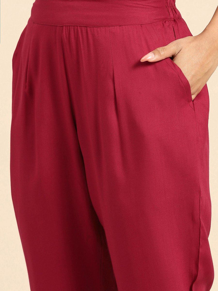 All About You Ethnic Motifs Printed Regular Kurta with Trousers | Grocsy