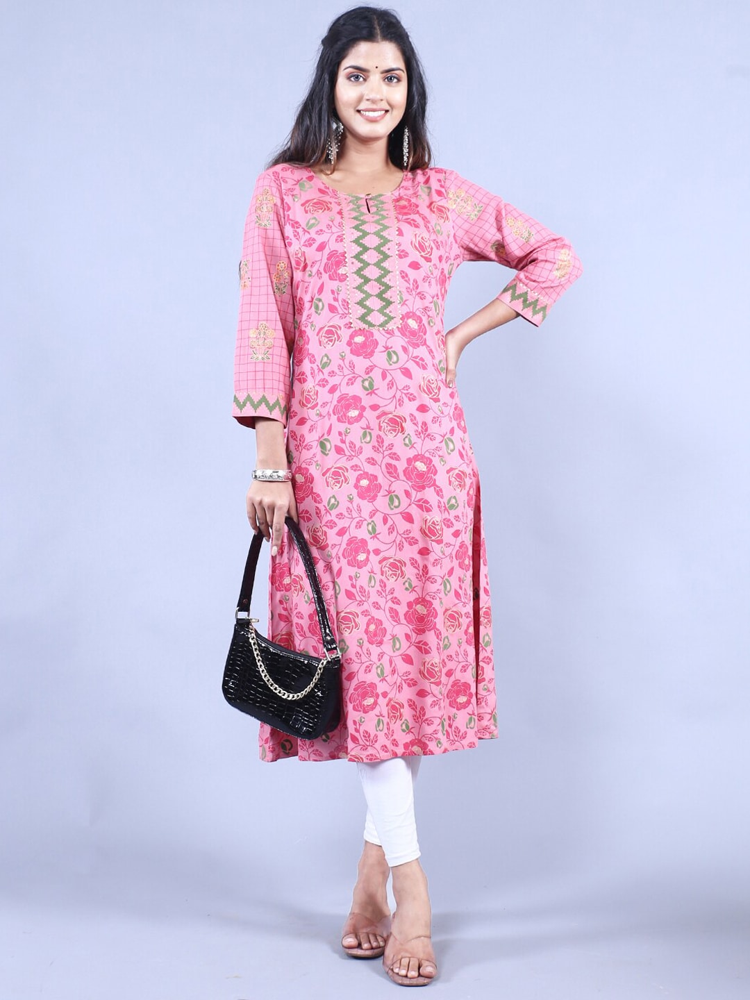HERE&NOW Printed Straight Regular Fit Kurta | Grocsy