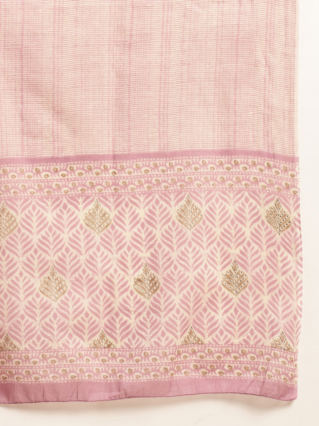 Sangria Mauve Floral Printed Beads and Stones Kurta With Trouser & Dupatta | Grocsy
