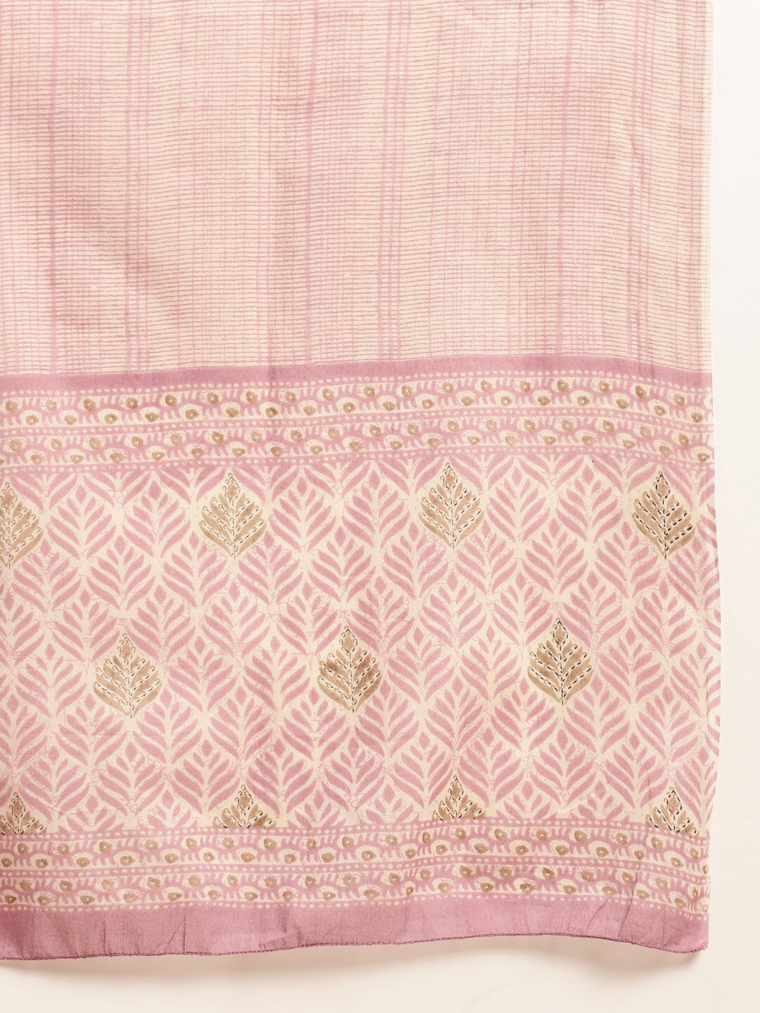 Sangria Mauve Floral Printed Beads and Stones Kurta With Trouser & Dupatta | Grocsy