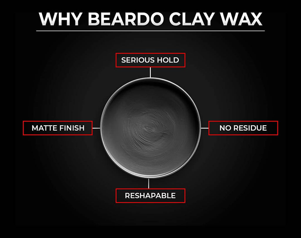 Beardo Hair Clay Wax - Strong Hold | Grocsy