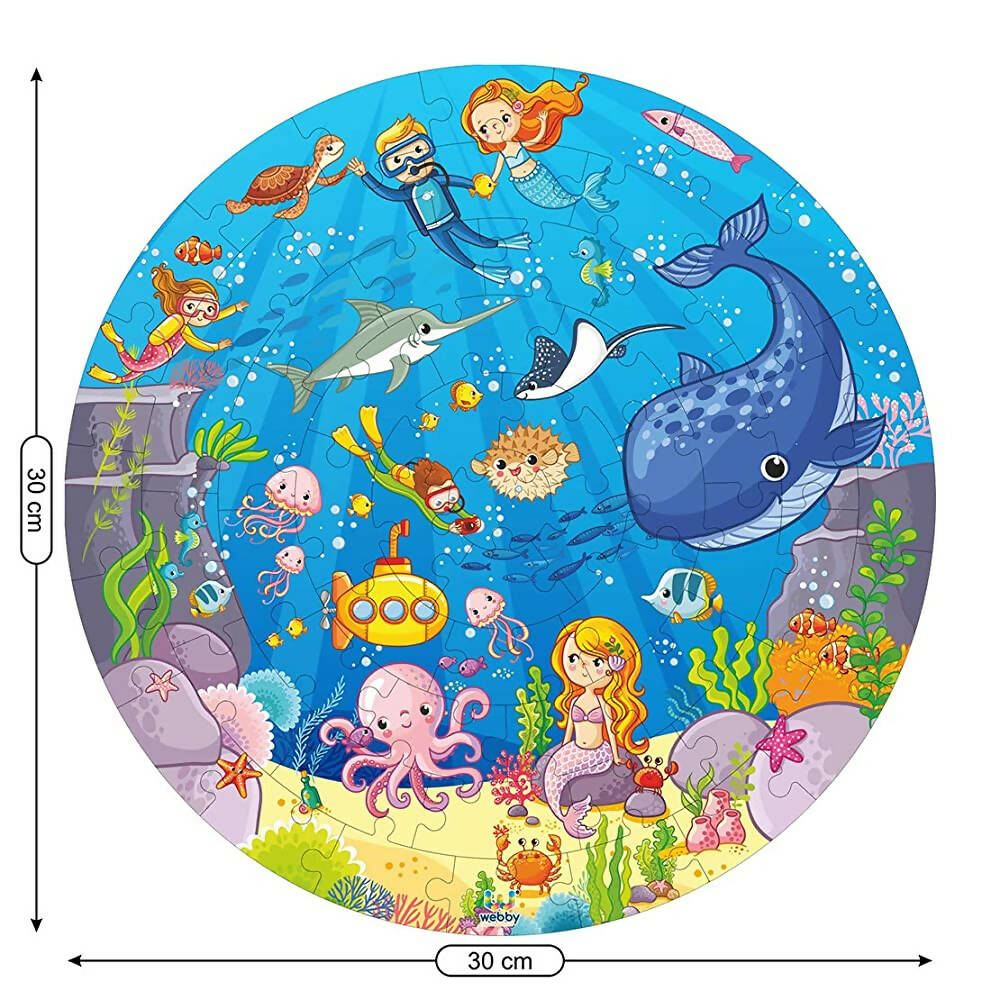 Webby Wooden Ocean Jigsaw Puzzle - 60 Pcs | Grocsy