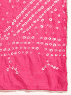 Sangria Floral Embroidered Sequinned Pure Cotton Kurta with Trousers & Dupatta | Grocsy
