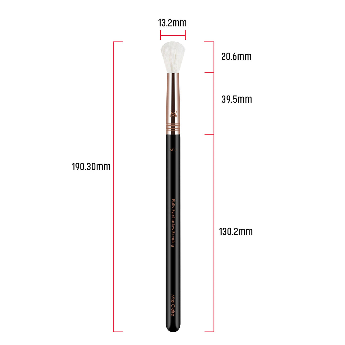 Miss Claire M11 - Fluffy Eyeshadow Blending Brush (White) - Rose Gold | Grocsy