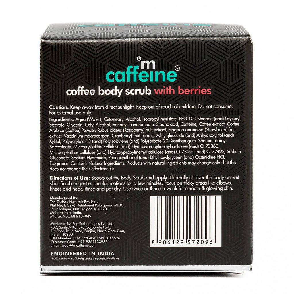mCaffeine Coffee Body Scrub with Berries | Grocsy