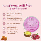 Nat Habit Pomegranate Rose Lip Butter With Ghee And Honey | Grocsy