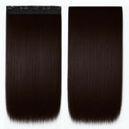 Bronson Professional 24 Clip-In Hair Extensions Dark Brown Straight Hair - Volume - 4 | Grocsy