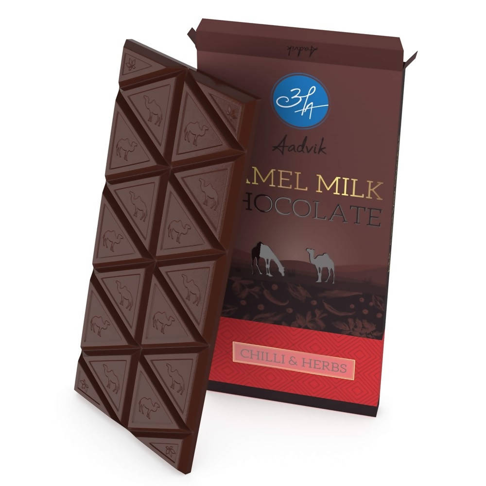 Aadvik Camel Milk Chocolate With Chilli & Herbs | Grocsy