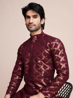 Vastranavya Traditional Festival Wear Pure Silk Thread & Sequence Embroidered Work Kurta | Grocsy