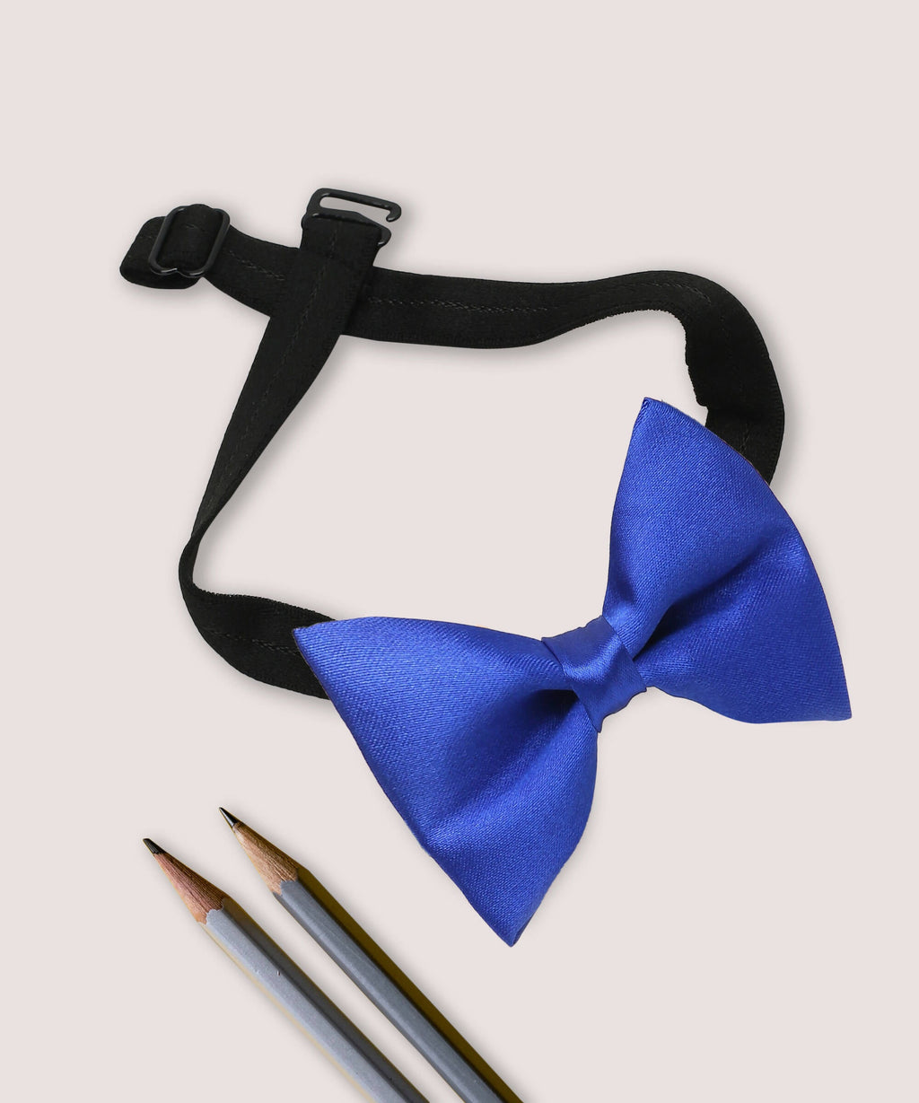 Manet Boys Solid Single Layer Bow - Bright Blue | Grocsy