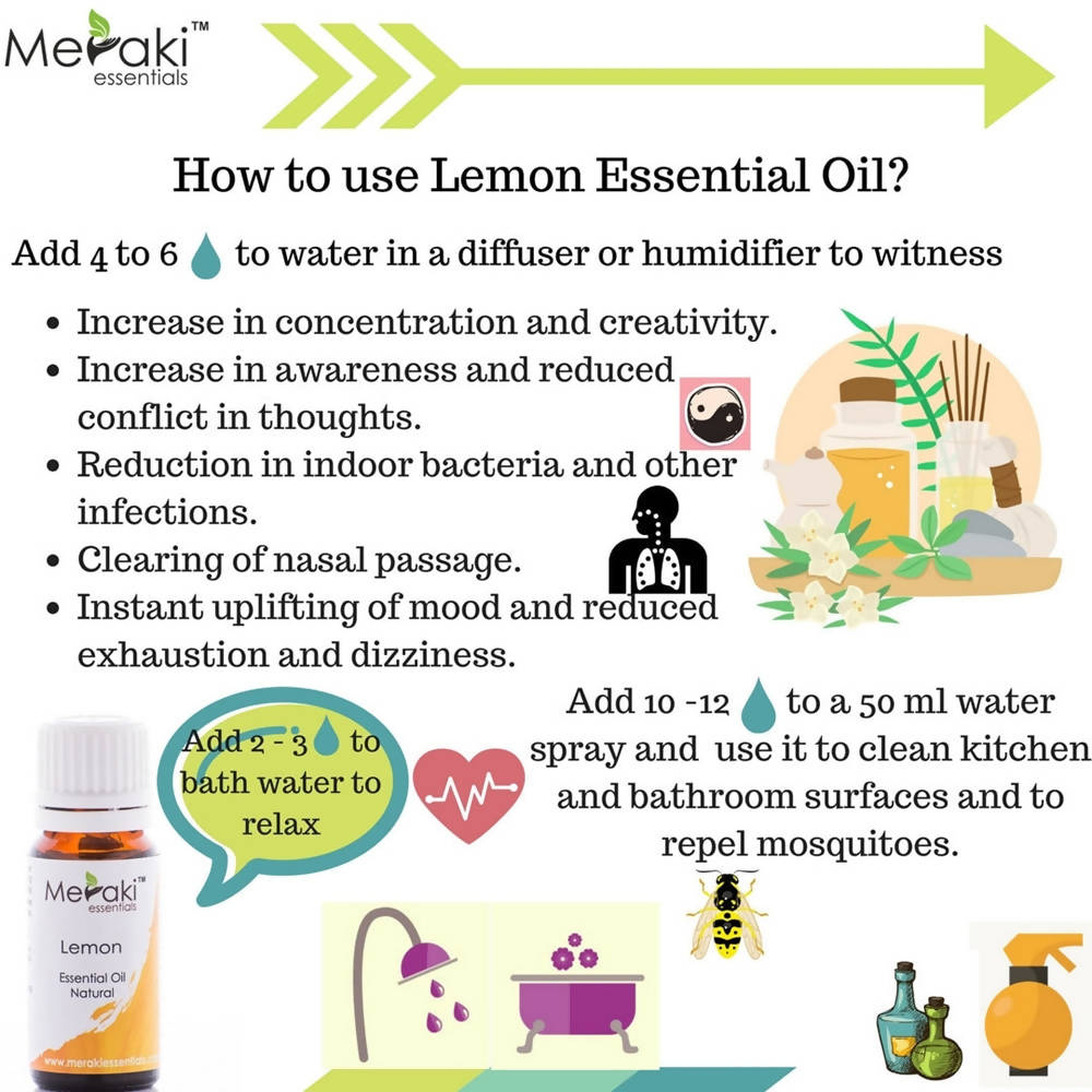 Meraki Essentials Lemon Essential Oil | Grocsy