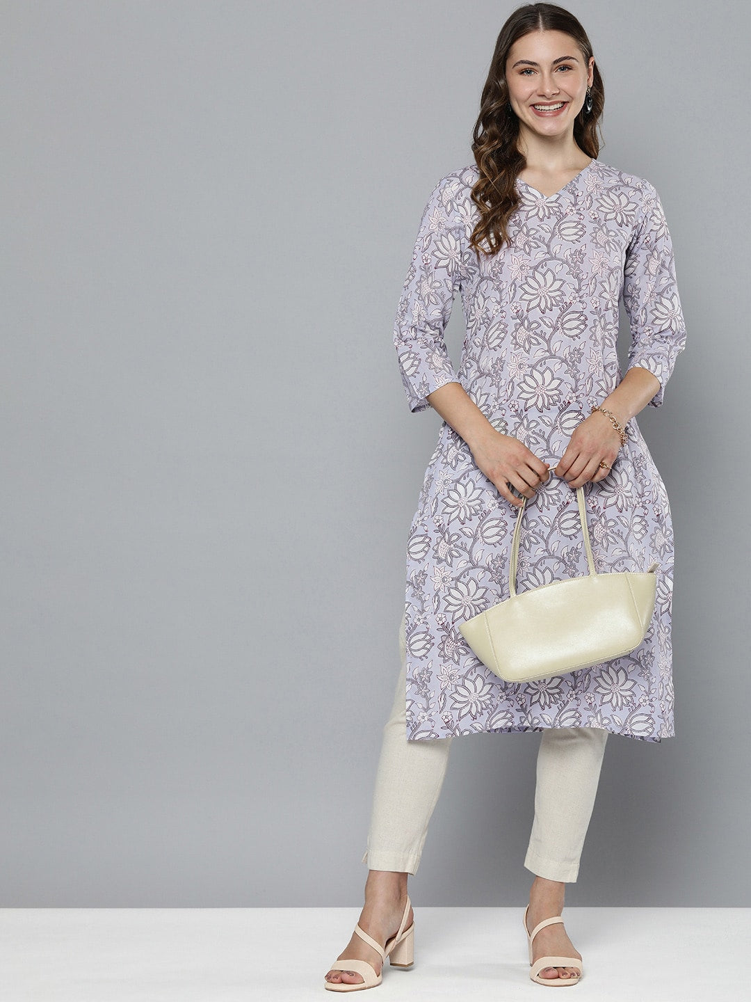 HERE&NOW Floral Printed Kurta | Grocsy
