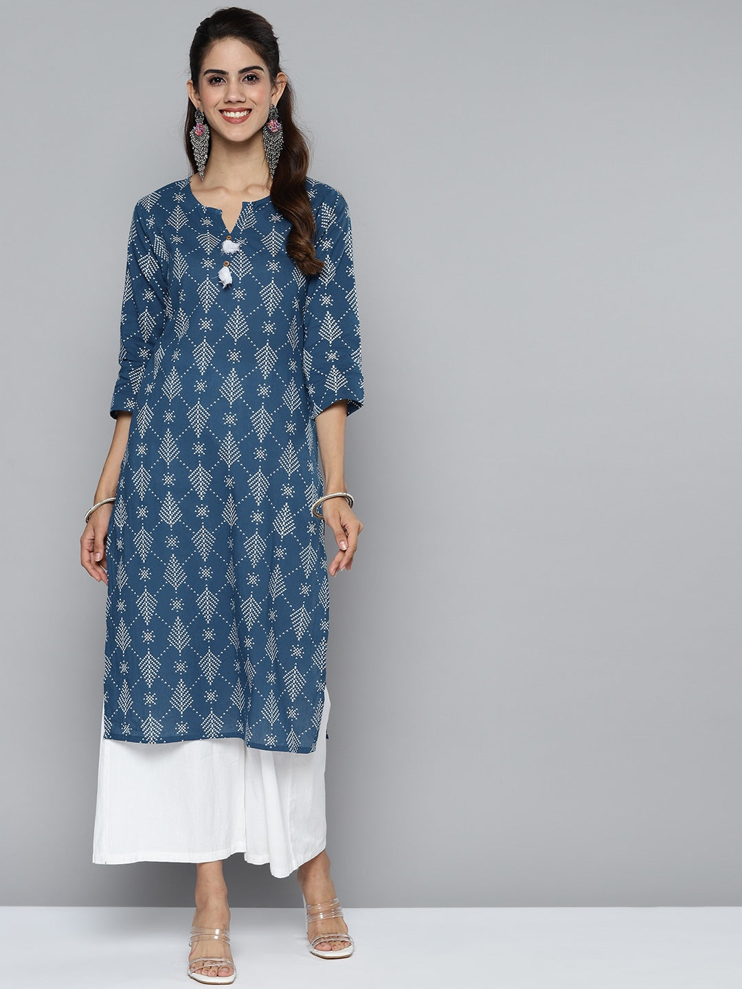 HERE&NOW Women Geometric Printed Kurta | Grocsy