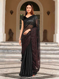 Tikhi Imli Sequinned Satin Heavy Work Saree | Grocsy
