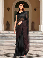 Tikhi Imli Sequinned Satin Heavy Work Saree | Grocsy