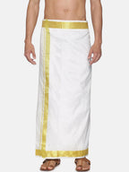 Sethukrishna Men White Solid Readymade Dhoti | Grocsy