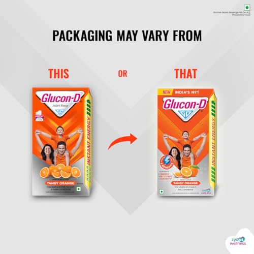 Glucon-D Instant Energy Health Drink Tangy Orange | Grocsy