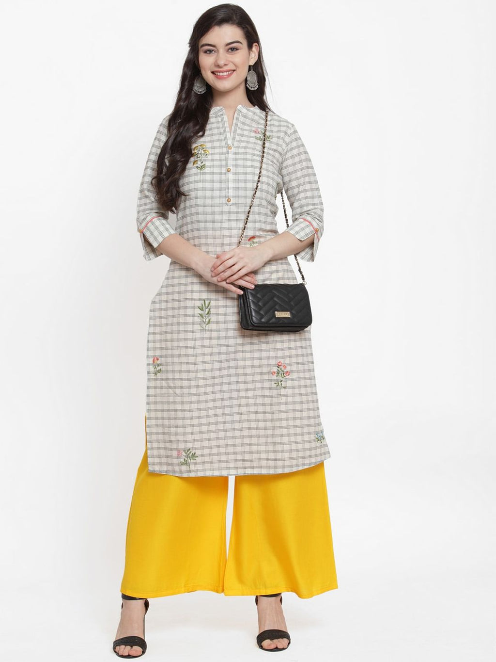 TAG 7 Women Pack of 2 Solid Wide Leg Palazzos | Grocsy