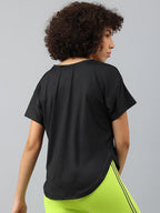 MKH Women Typography Printed Dri-FIT Sports T-shirt | Grocsy